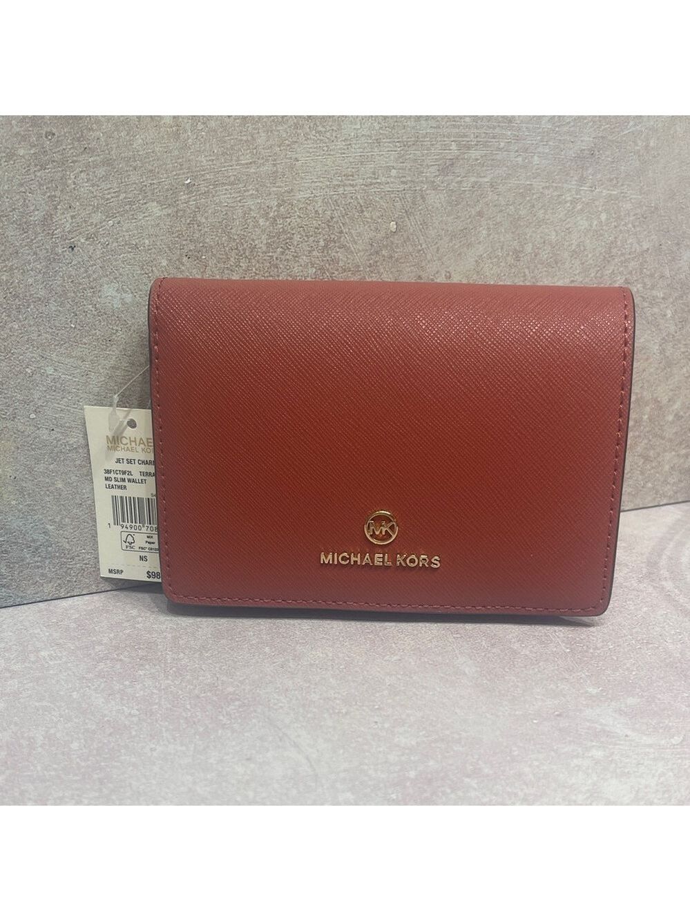 Michael Kors Sinclair Logo Shopper Tote & Matching Wallet Cinnamon Pink Cream - Picture 7 of 11